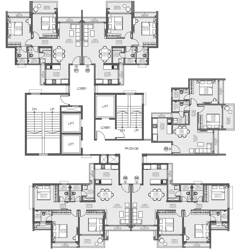 Godrej Bay View Vashi Map typical plan